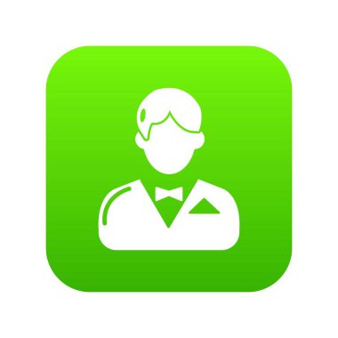 Krupiye yeşil simge vektör