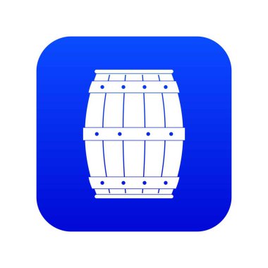 Ahşap varil simgesi dijital mavi