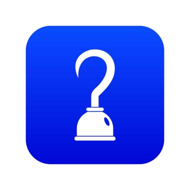 Kanca simgesi dijital mavi