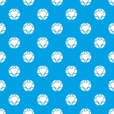 Gezegenin kalp desen vektör kesintisiz mavi