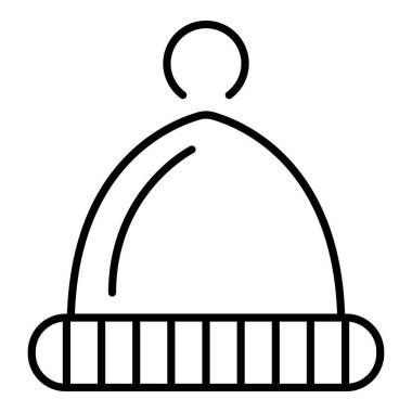 Kış şapka simgesi, anahat stili