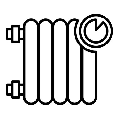 Ev radyatör simgesi, anahat stili