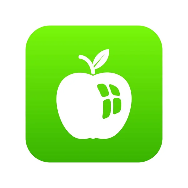 Reifer Apfel Symbol grüner Vektor — Stockvektor
