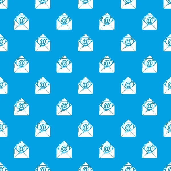 Email pattern vector seamless blue — Stock Vector