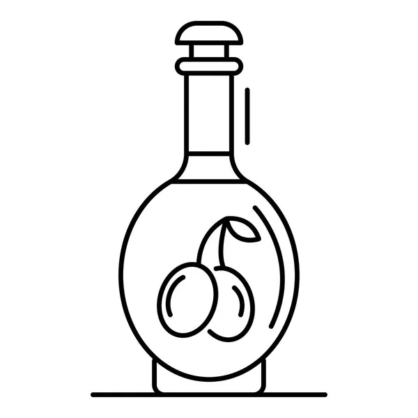 Olive azijn pictogram, Kaderstijl — Stockvector