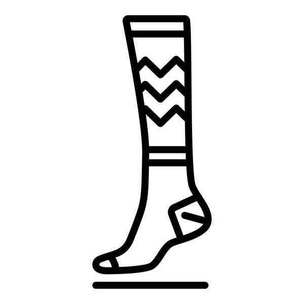 Icono de calcetín de algodón, estilo de contorno — Archivo Imágenes Vectoriales