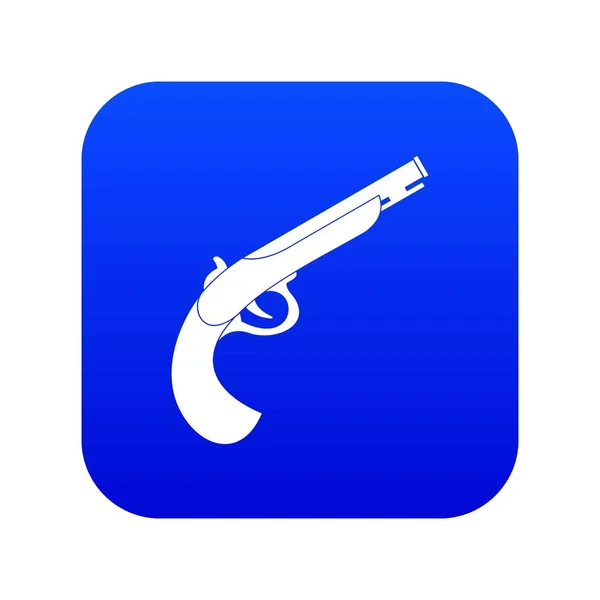 Pistola icono digital azul — Vector de stock