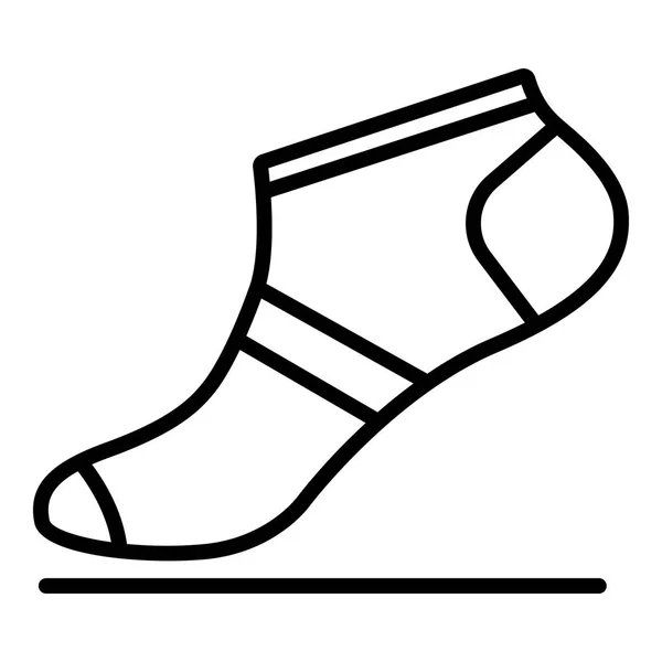 Chaussette d'été icône, style contour — Image vectorielle