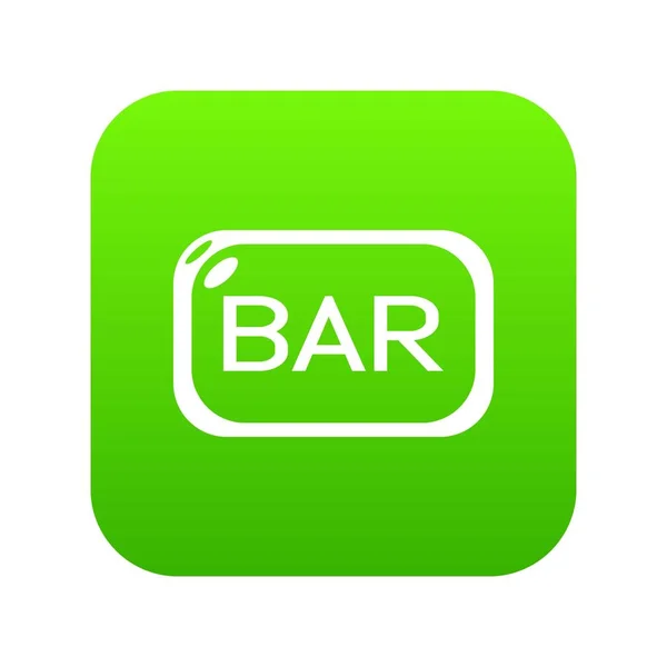 Barra bordo icona vettore verde — Vettoriale Stock