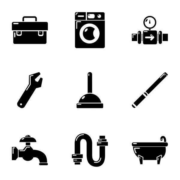 Conjunto de iconos anhidros, estilo simple — Vector de stock