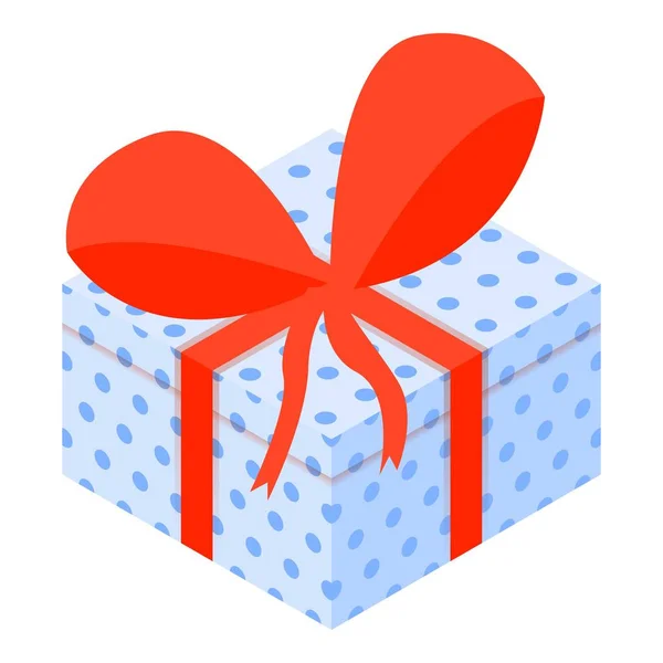 Kid gift box icon, isometric style — Stock Vector