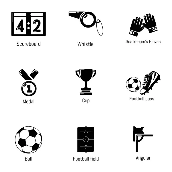 Sport cup icons set, simple style — Stock Vector