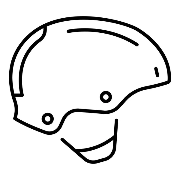 Icono del casco de protección, estilo de contorno — Archivo Imágenes Vectoriales