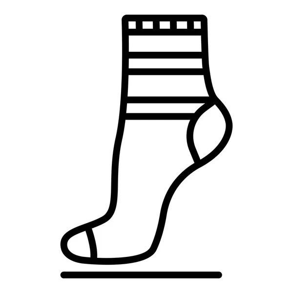Иконка с текстильным носком, стиль контура — стоковый вектор