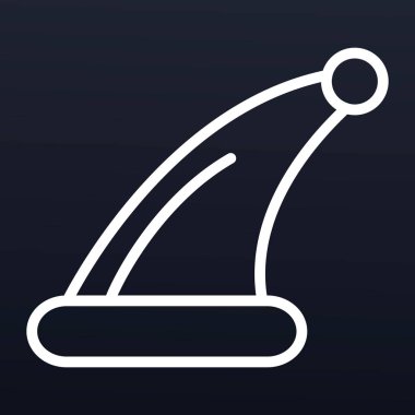 Santa şapka simgesi, anahat stili