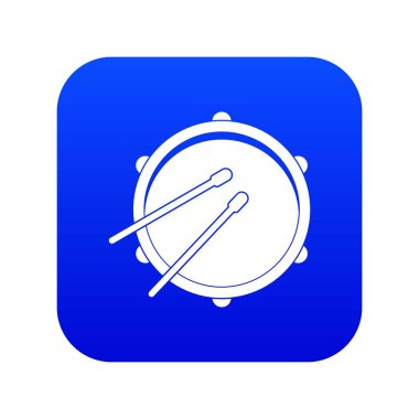 Davul simgesi dijital mavi