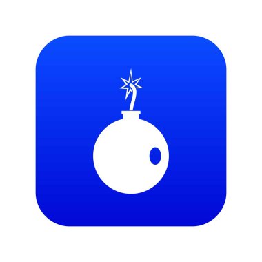 Top mermisi simgesi dijital mavi