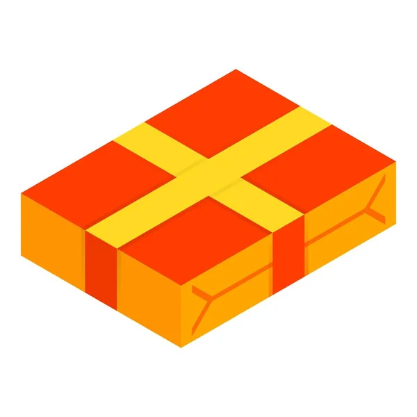 Geschenk-Box-Symbol, isometrischer Stil — Stockvektor