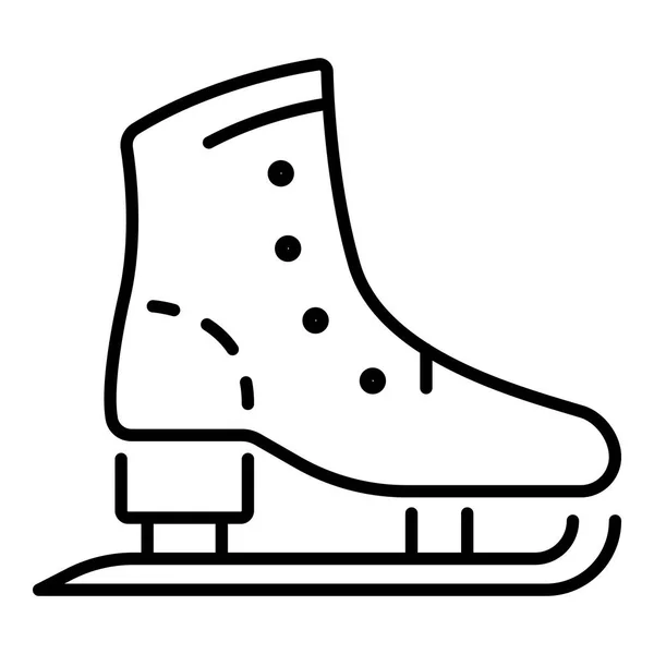 Skates boot icon, outline style — Stock Vector