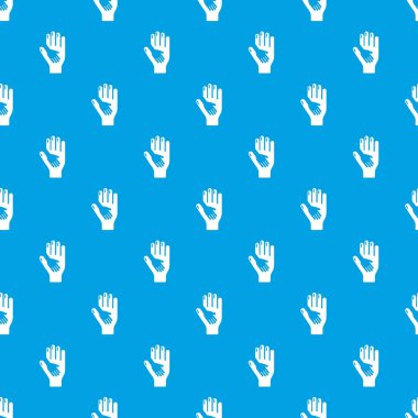 Bakım el desen vektör kesintisiz mavi