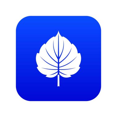 Kızılağaç yaprak simgesi dijital mavi