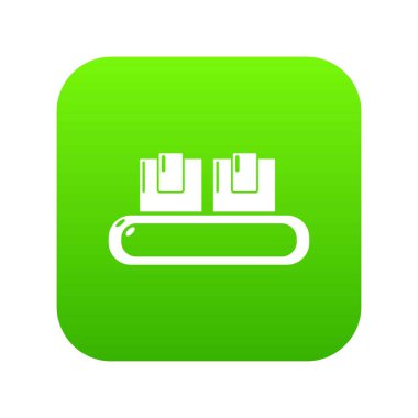 Havaalanı teyp yeşil simge vektör