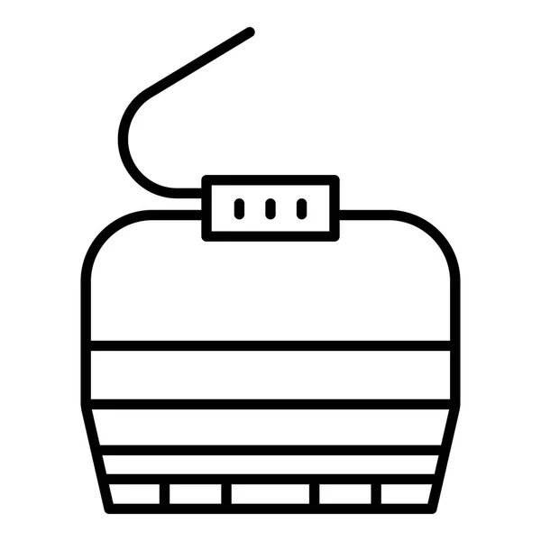 Kabelbaan cabine pictogram, Kaderstijl — Stockvector