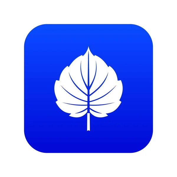 Icône feuille d'aulne numérique bleu — Image vectorielle