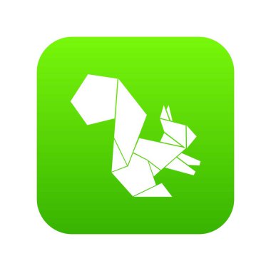 Origami Sincap yeşil simge vektör