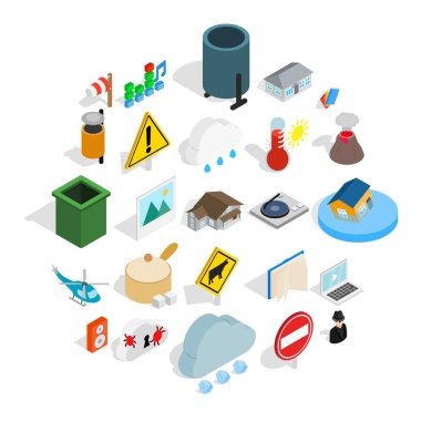 Kentsel sembol simgeler kümesi, izometrik stili