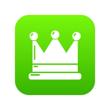 Taç yeşil simge vektör