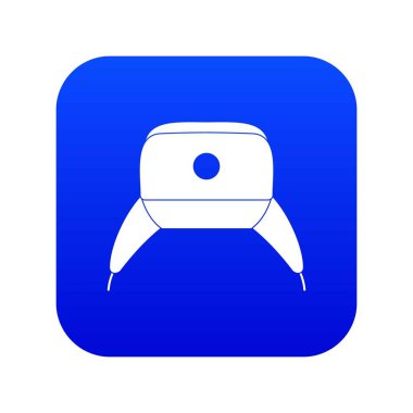 Be şapka simgesi dijital mavi