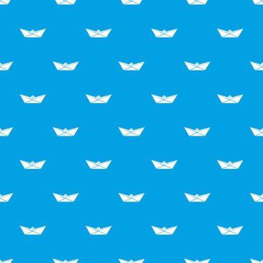 Origami Tekne desen vektör kesintisiz mavi