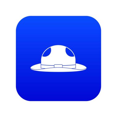 Yaz şapka simgesi dijital mavi