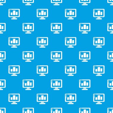 Monitör desen vektör kesintisiz mavi