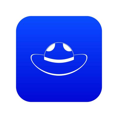 Deniz şapka simgesi dijital mavi