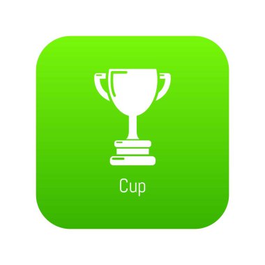 Fincan yeşil simge vektör