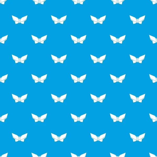 折纸蝴蝶模式向量无缝蓝色 — 图库矢量图片