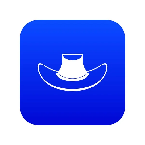 Cowboy sombrero icono digital azul — Archivo Imágenes Vectoriales