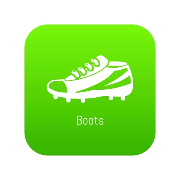 Fotbollsskor ikonen gröna vektor — Stock vektor