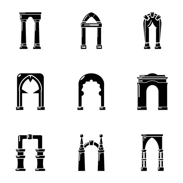 Conjunto de ícones de cúpula, estilo simples — Vetor de Stock