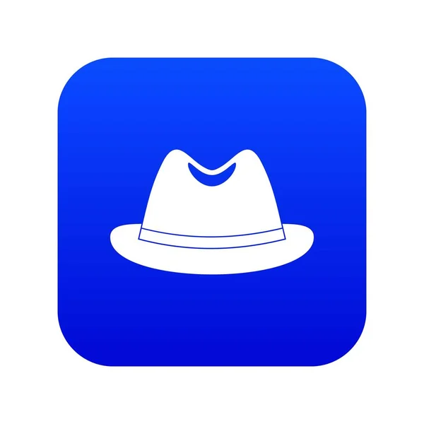 Adam şapka simgesi dijital mavi — Stok Vektör
