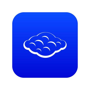 Kıvırcık bulut simgesi dijital mavi