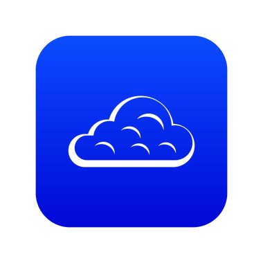 Yağmurlu bulut simgesi dijital mavi