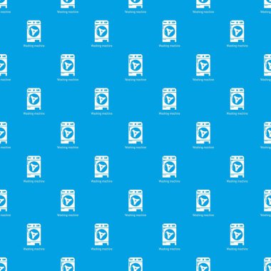 Çamaşır makinesi desen vektör kesintisiz mavi