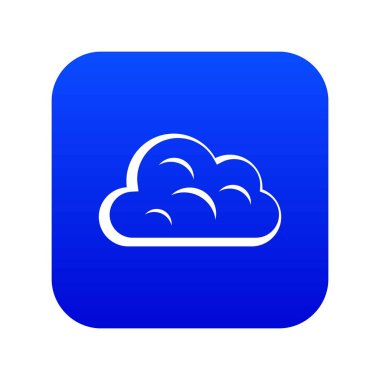 Büyük bulut simgesi dijital mavi