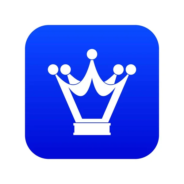 Księżniczka korony ikona cyfrowy niebieski — Wektor stockowy
