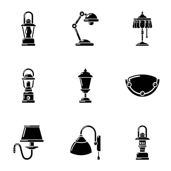 Arka ışık Icons set, basit tarzı — Stok Vektör