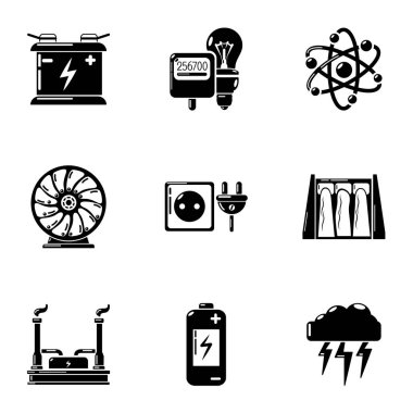 Gerginlik Icons set, basit tarzı