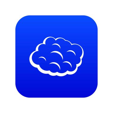 Yuvarlak bulut simgesi dijital mavi